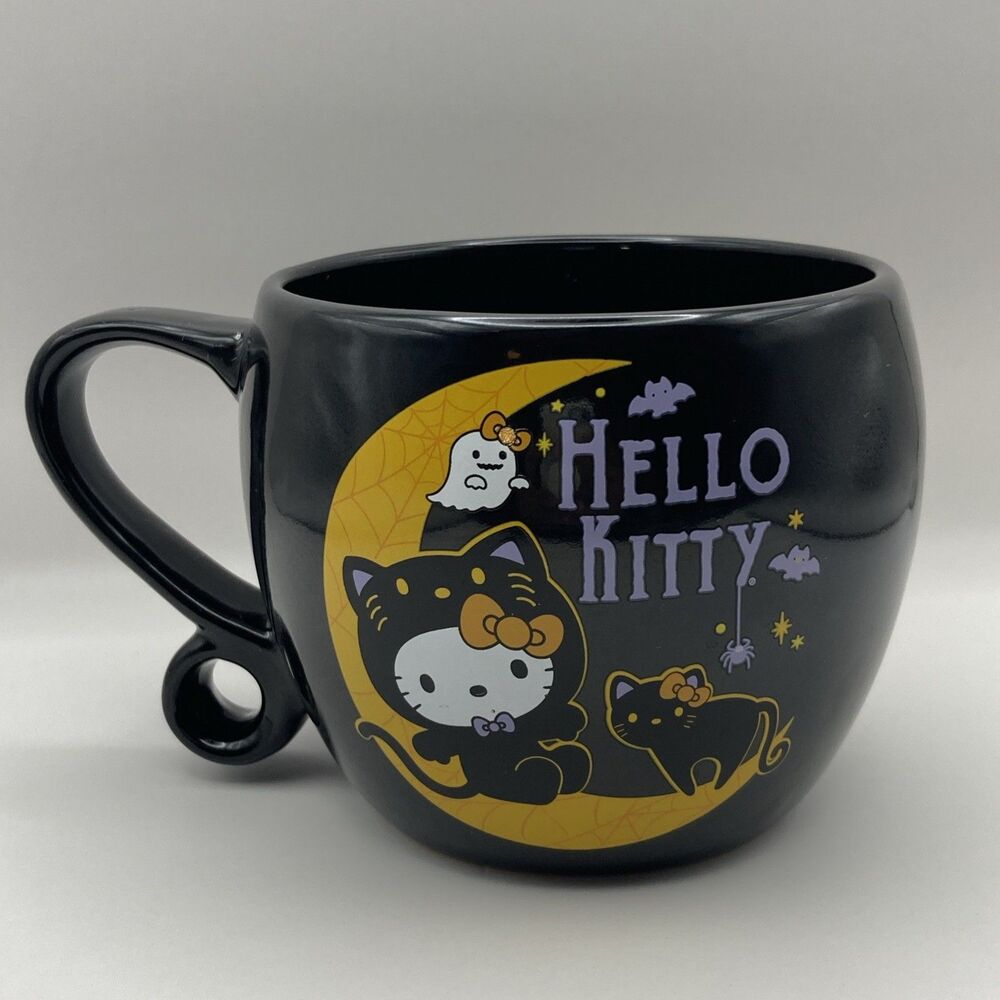 Sanrio Hello Kitty Moon Black Halloween Summerween Mug 16 oz Cup